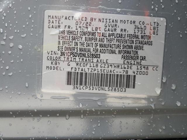 Photo 10 from auction – 2022 NISSAN KICKS SR with VIN 3N1CP5DV0NL528503