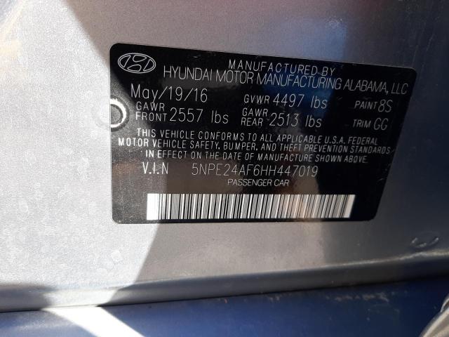 Photo 10 from auction – 2017 HYUNDAI SONATA SE with VIN 5NPE24AF6HH447019