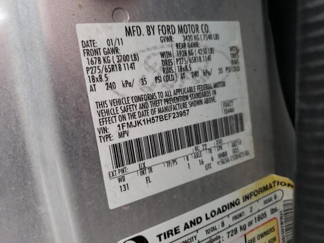 Foto 10 de la subasta – 2011 FORD EXPEDITION con VIN 1FMJK1H57BEF23957