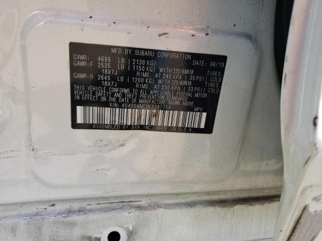 Photo 10 from auction – 2019 SUBARU OUTBACK 2. with VIN 4S4BSANC2K3387756