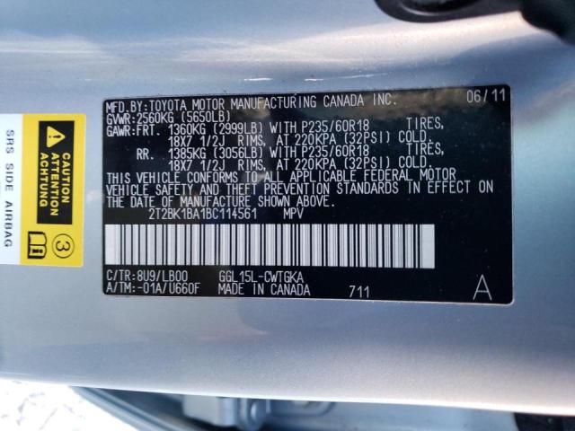 Photo 10 from auction – 2011 LEXUS RX 350 with VIN 2T2BK1BA1BC114561