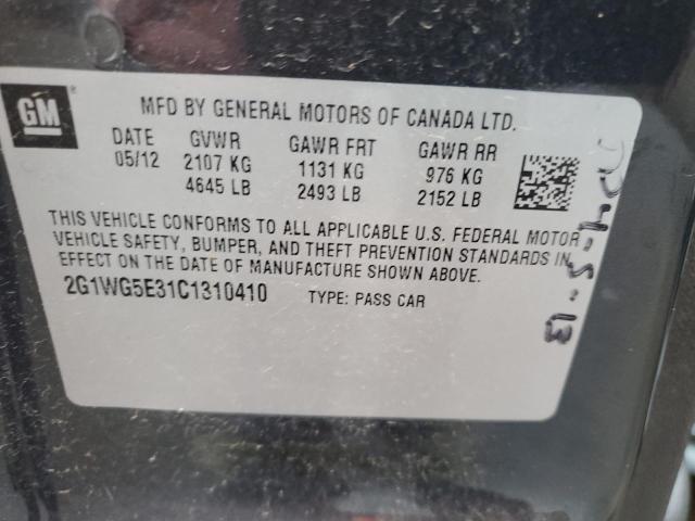Photo 10 from auction – 2012 CHEVROLET IMPALA LT with VIN 2G1WG5E31C1310410