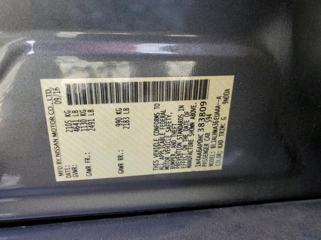 Photo 10 from auction – 2017 NISSAN MAXIMA 3.5 with VIN 1N4AA6AP0HC383809