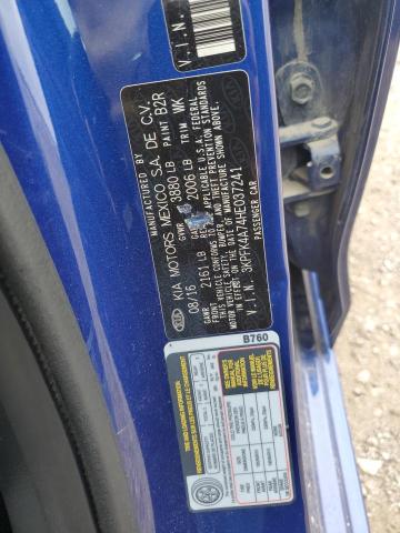 Photo 10 from auction – 2017 KIA FORTE LX with VIN 3KPFK4A74HE037241