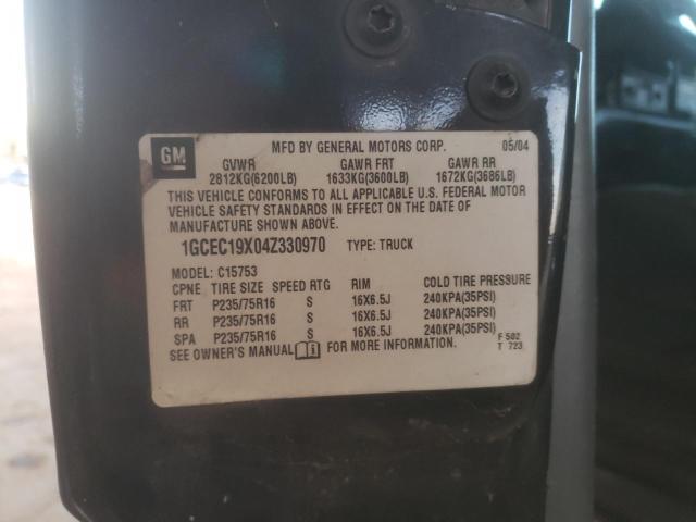 Photo 10 from auction – 2004 CHEVROLET SILVERADO with VIN 1GCEC19X04Z330970