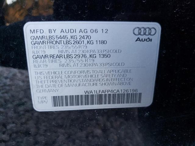 Photo 10 from auction – 2012 AUDI Q5 PREMIUM with VIN WA1LFAFP4CA126196