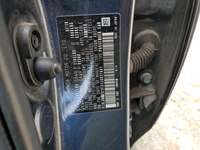 Photo 10 from auction – 2018 HONDA CIVIC EX with VIN JHMFC1F31JX037641