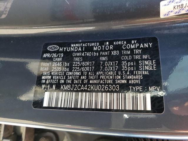Photo 10 from auction – 2019 HYUNDAI TUCSON SE with VIN KM8J2CA42KU026303