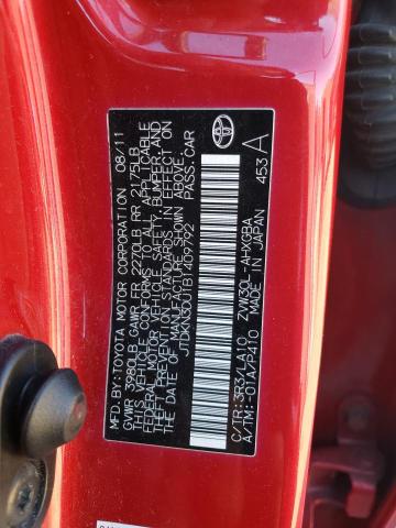 Photo 10 from auction – 2011 TOYOTA PRIUS with VIN JTDKN3DU1B1409792