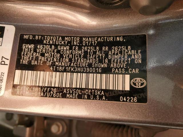 Photo 10 from auction – 2017 TOYOTA CAMRY LE with VIN 4T1BF1FK3HU390016