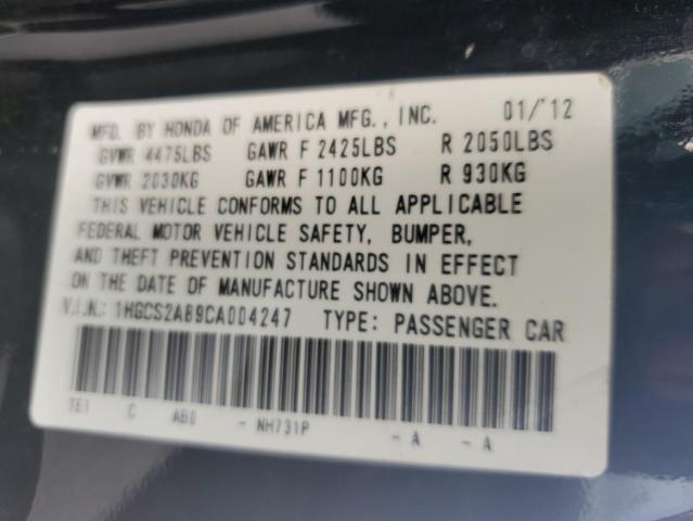 Photo 10 from auction – 2012 HONDA ACCORD EXL with VIN 1HGCS2A89CA004247