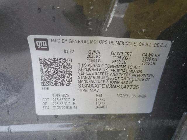 Photo 10 from auction – 2022 CHEVROLET EQUINOX LS with VIN 3GNAXFEV3NS147735