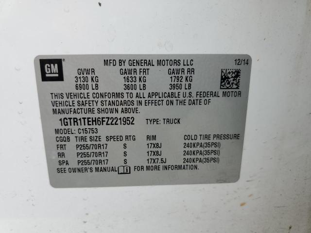 Photo 10 from auction – 2015 GMC SIERRA C15 with VIN 1GTR1TEH6FZ221952