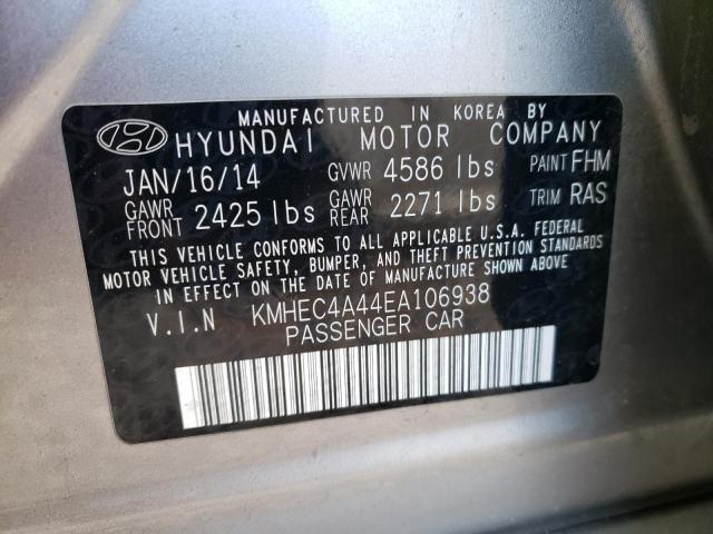 Photo 10 from auction – 2014 HYUNDAI SONATA HYB with VIN KMHEC4A44EA106938