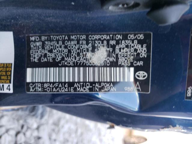 Photo 10 from auction – 2005 TOYOTA SCION with VIN JTKDE177750062510