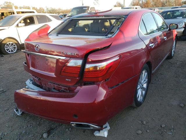 Photo 4 from auction – 2010 LEXUS LS 460 with VIN JTHCL5EF6A5005740