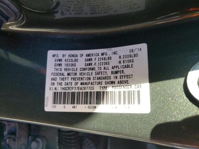 Photo 10 from auction – 2014 HONDA ACCORD LX with VIN 1HGCR2F37EA267705