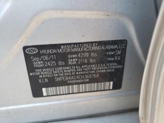 Photo 10 from auction – 2012 HYUNDAI SONATA GLS with VIN 5NPEB4AC4CH368768