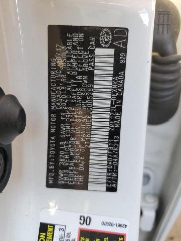 Photo 10 from auction – 2018 TOYOTA COROLLA L with VIN 2T1BURHE6JC005289