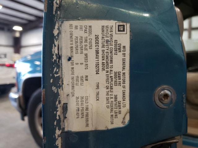 Photo 10 from auction – 1997 CHEVROLET GMT-400 C1 with VIN 2GCEC19R4V1152704