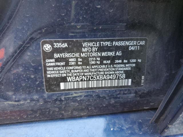Photo 10 from auction – 2011 BMW 335 D with VIN WBAPN7C5XBA949758