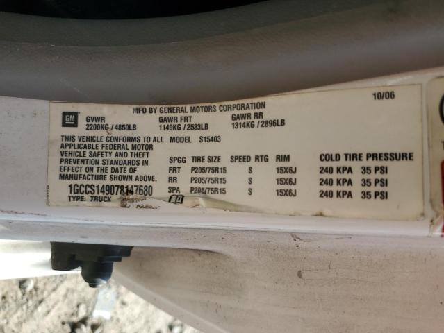 Photo 10 from auction – 2007 CHEVROLET COLORADO with VIN 1GCCS149078147680
