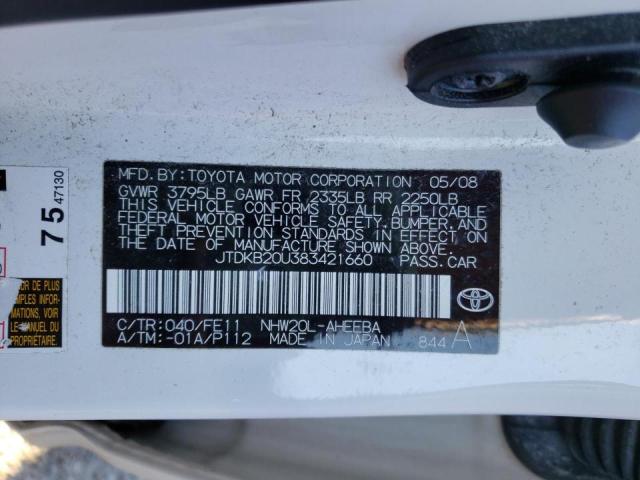 Photo 10 from auction – 2008 TOYOTA PRIUS with VIN JTDKB20U383421660