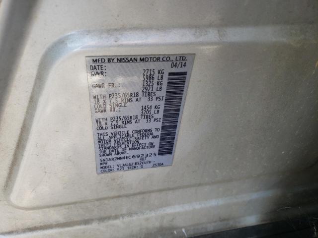 Photo 10 from auction – 2014 NISSAN PATHFINDER with VIN 5N1AR2MN4EC692325