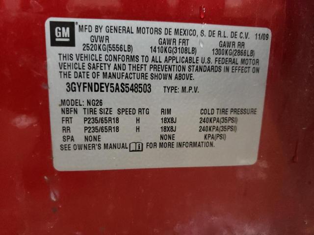 Photo 10 from auction – 2010 CADILLAC 60 SPECIAL with VIN 3GYFNDEY5AS548503