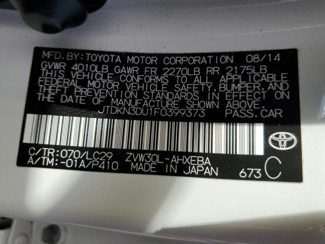 Photo 10 from auction – 2015 TOYOTA PRIUS with VIN JTDKN3DU1F0399373