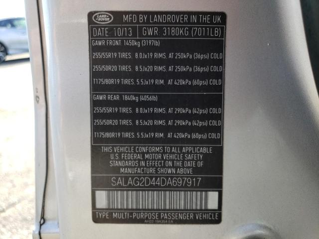 Photo 10 from auction – 2013 LAND ROVER LR4 HSE with VIN SALAG2D44DA697917