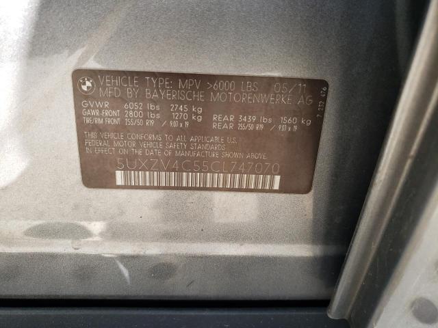 Photo 10 from auction – 2012 BMW X5 XDRIVE3 with VIN 5UXZV4C55CL747070