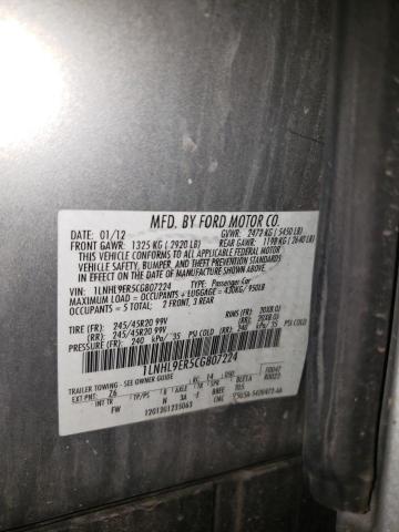 Photo 10 from auction – 2012 LINCOLN MKS with VIN 1LNHL9ER5CG807224