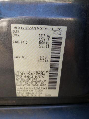 Photo 10 from auction – 2016 NISSAN ALTIMA 2.5 with VIN 1N4AL3AP2GN326703
