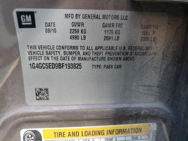 Photo 10 from auction – 2011 BUICK LACROSSE C with VIN 1G4GC5ED9BF193825