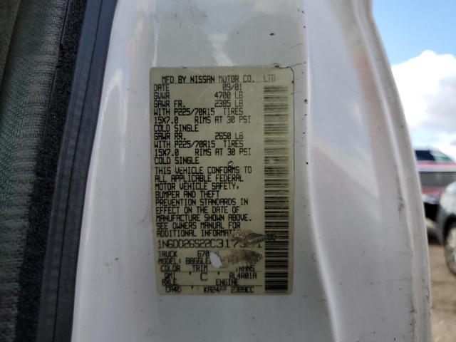 Photo 10 from auction – 2002 NISSAN FRONTIER with VIN 1N6DD26S22C317321