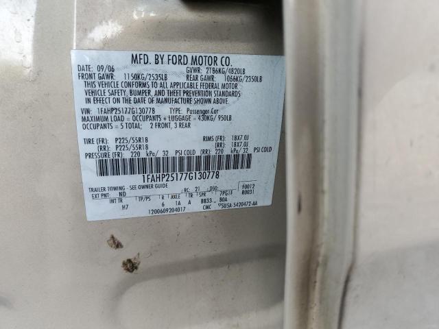 Photo 10 from auction – 2007 FORD FIVE HUNDR with VIN 1FAHP25177G130778