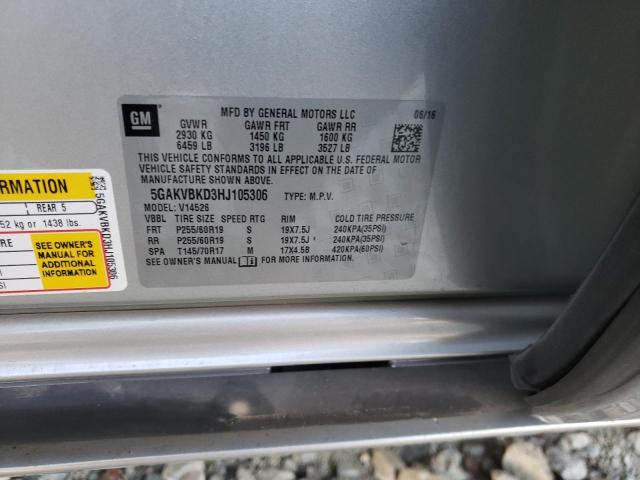 Photo 10 from auction – 2017 BUICK ENCLAVE with VIN 5GAKVBKD3HJ105306
