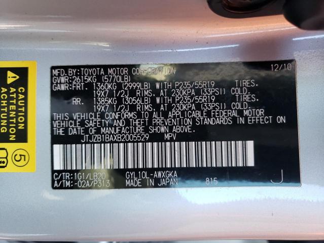 Photo 10 from auction – 2011 LEXUS RX 450 with VIN JTJZB1BAXB2005529