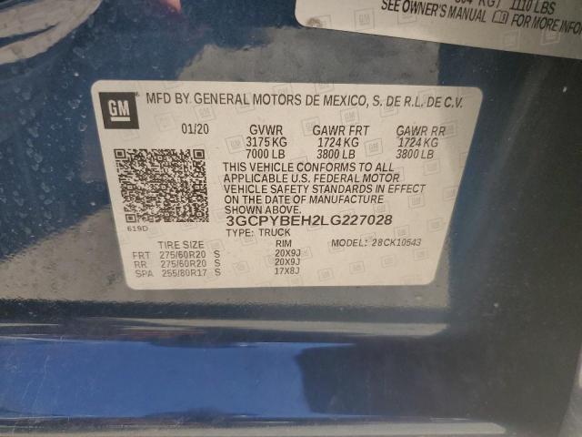 Photo 10 from auction – 2020 CHEVROLET SILVERADO with VIN 3GCPYBEH2LG227028