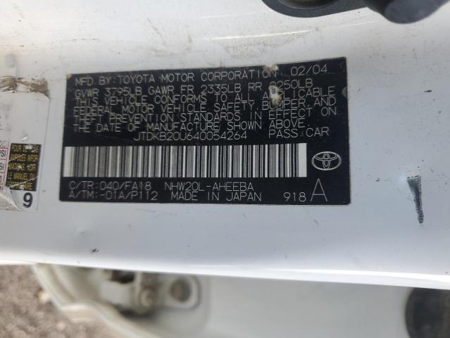 Photo 10 from auction – 2004 TOYOTA PRIUS with VIN JTDKB20U640054264
