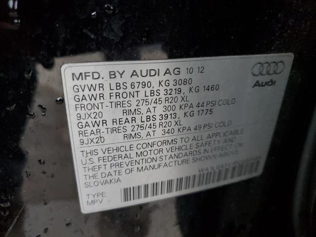 Photo 10 from auction – 2013 AUDI Q7 PREMIUM with VIN WA1LGAFE1DD007484