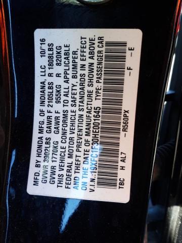 Photo 10 from auction – 2017 HONDA CIVIC EX with VIN 19XFC1F30HE001645