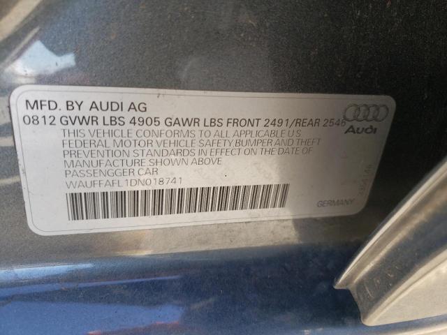 Photo 10 from auction – 2013 AUDI A4 PREMIUM with VIN WAUFFAFL1DN018741