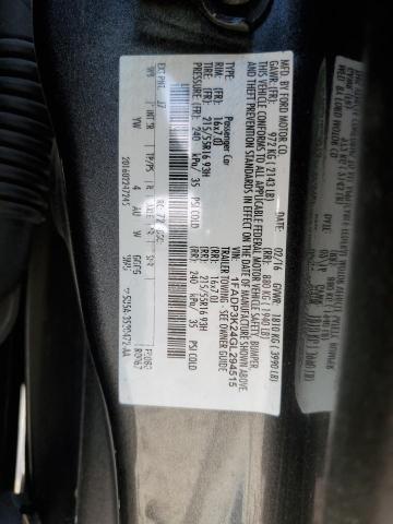 Photo 10 from auction – 2016 FORD FOCUS SE with VIN 1FADP3K24GL294515