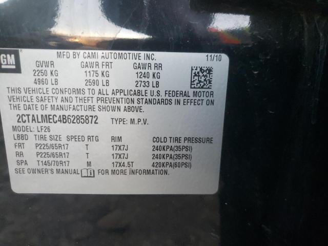 Photo 10 from auction – 2011 GMC TERRAIN SL with VIN 2CTALMEC4B6285872