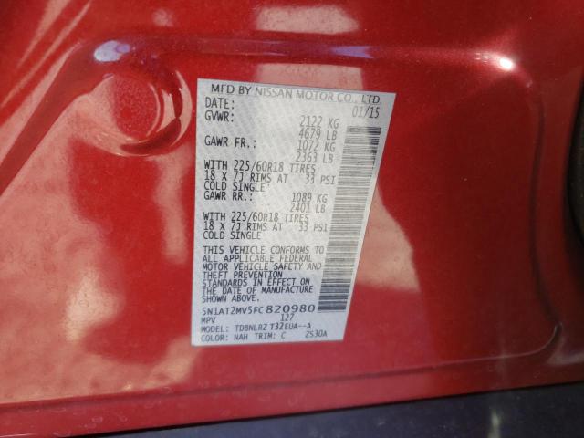 Photo 10 from auction – 2015 NISSAN ROGUE S with VIN 5N1AT2MV5FC820980