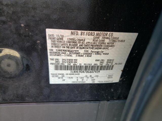 Photo 10 from auction – 2011 LINCOLN MKS with VIN 1LNHL9DR7BG607929