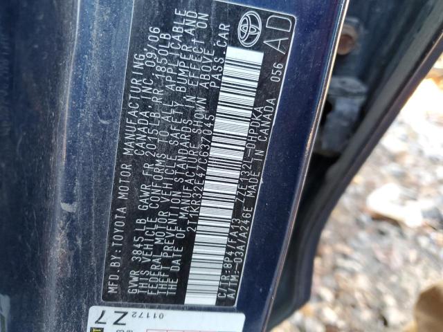 Photo 10 from auction – 2007 TOYOTA COROLLA MA with VIN 2T1KR32E47C637045
