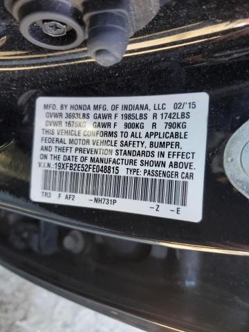 Photo 10 from auction – 2015 HONDA CIVIC LX with VIN 19XFB2E52FE048815